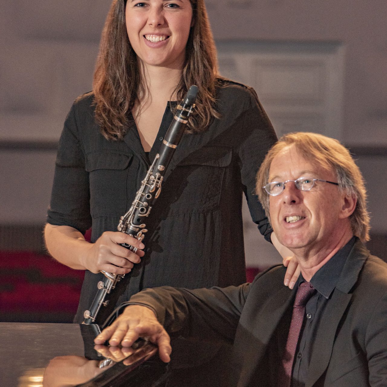 Rien Balkenende (piano) en Evelien de Vries (klarinet)
